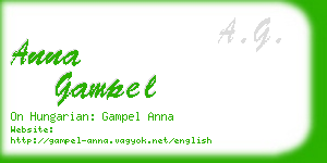 anna gampel business card